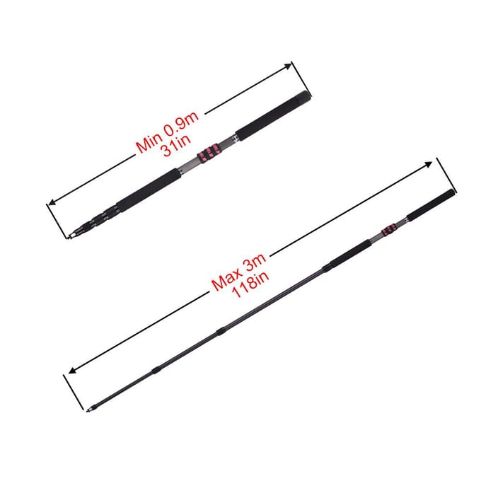 118 /3 M koolstofvezel telescopische verlengstuk Rob microfoon microfoon boompaal