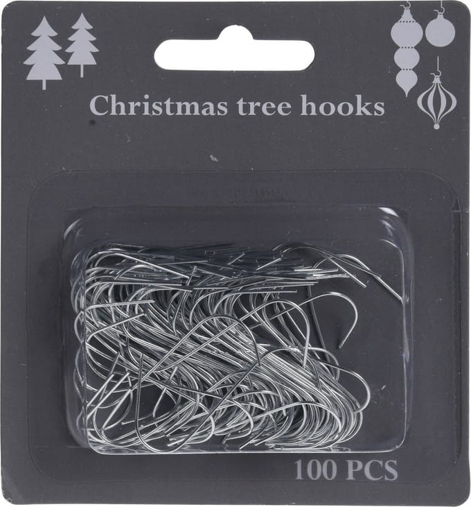 Christmas Decoration kerstbalhaakjes - 200x - zilver - 3,6 cm