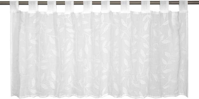 Elbersdrucke Bistro Gordijn Willow 48x140 cm wit transparant