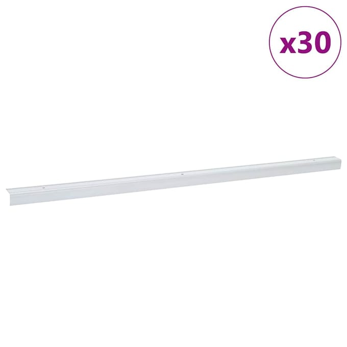 vidaXL - Trapprofielen - 30 - st - Zilver - 67 - x - 3 - x - 2 - cm - Aluminium