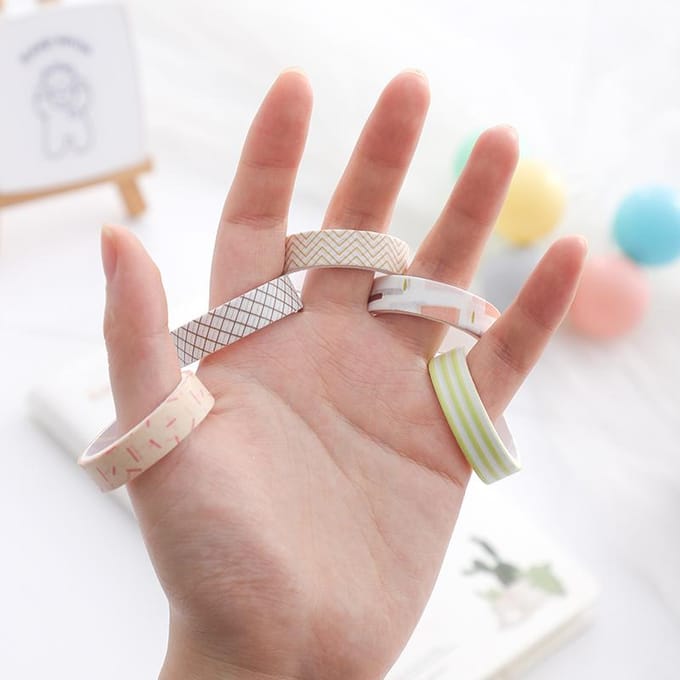 Card Lover 5 Rolls Basic Series Journal Kleurrijke Washi Tape Scrapbooking Morandi Color Masking Tape Journaling Materiaal E