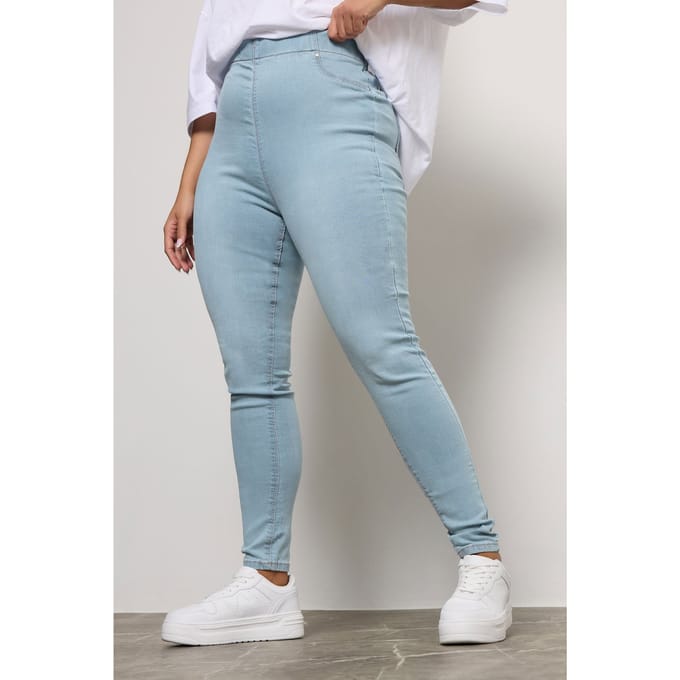 Yours For Good Lange Jenny Jegging Met Stretch In Lichtblauw Size 48