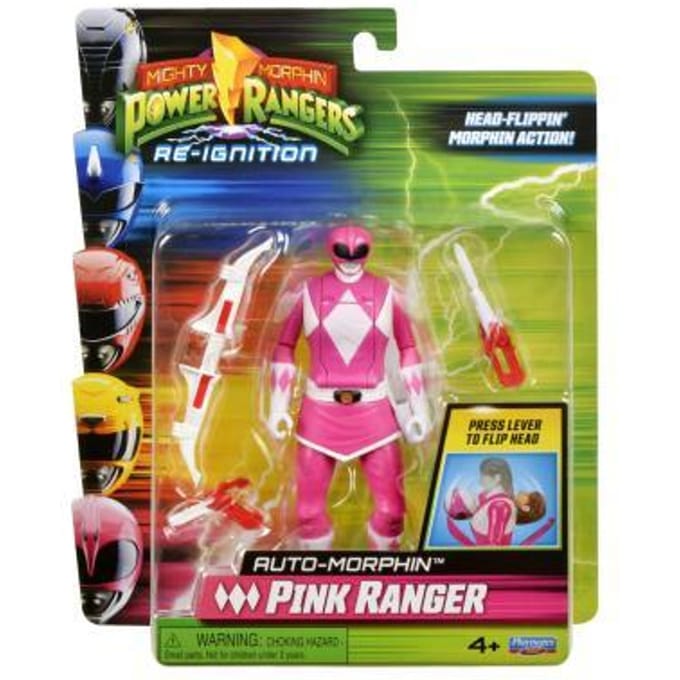 Playmates Mighty Morphin Power Rangers Action Figure Auto-Morphin Pink Ranger 12 cm Action Figuur