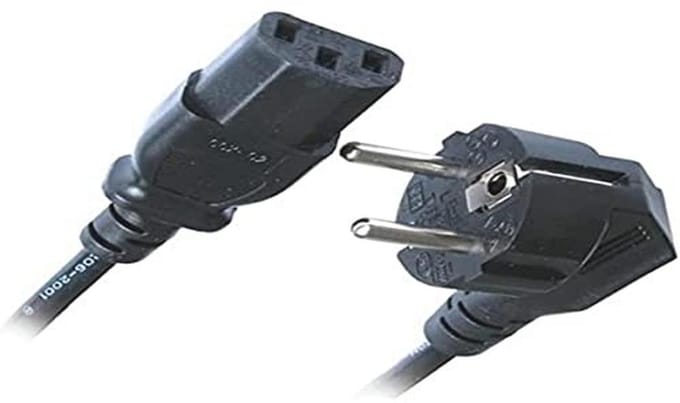 Netsnoer CEE 7-7/IEC C13 stekker 1,8 m zwart