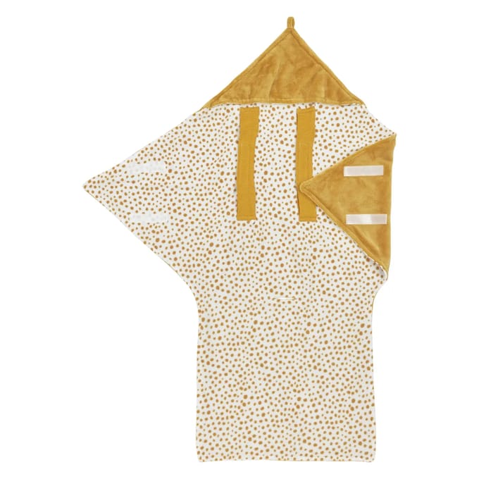 Meyco Baby Cheetah wikkeldeken - fleece - honey gold