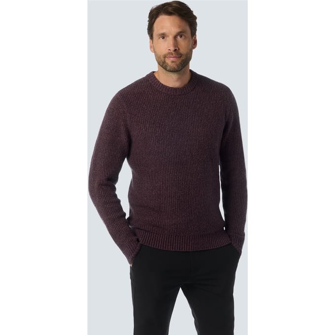 No Excess Pullover Crewneck 2 Coloured Soft Stretch Aubergine Größe: XXL | Pullover Outlet | Herren