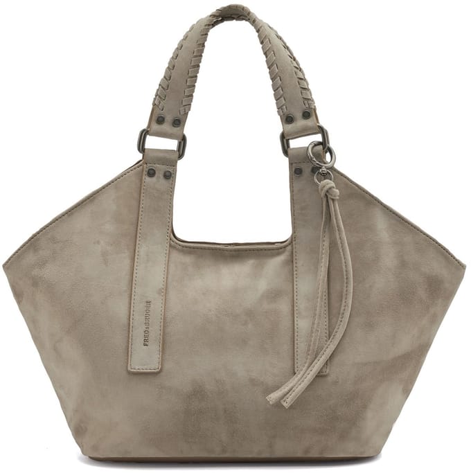 FREDsBRUDER Leren schoudertas Whipstitch Soul Collection Shopper Taupe