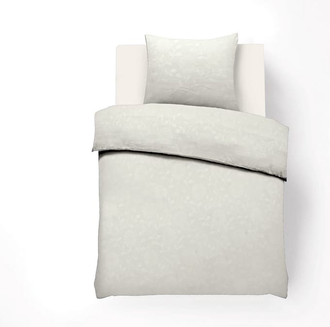 Husch Dekbedovertrek - Embossed Flower - 140x200/220 - Ecru