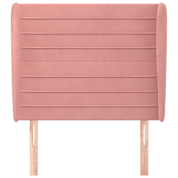 vidaXL - Hoofdbord - met - randen - 103x23x118/128 - cm - fluweel - roze