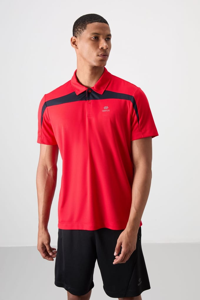 Heren Kleurblok Polo T-Shirt