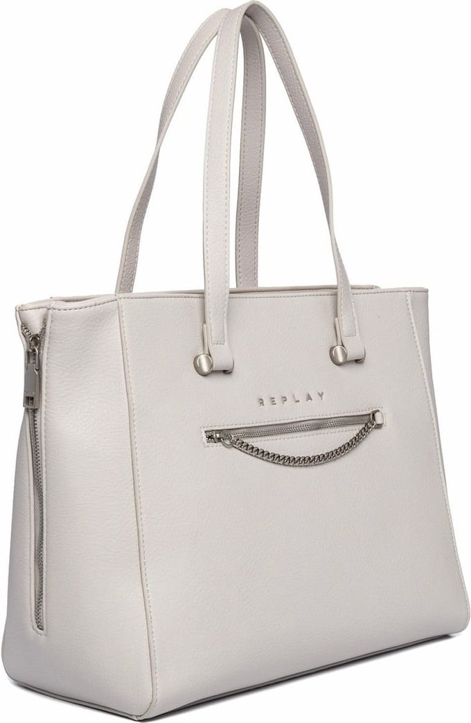 REPLAY Schoudertas Shopper Lt Grey Beige