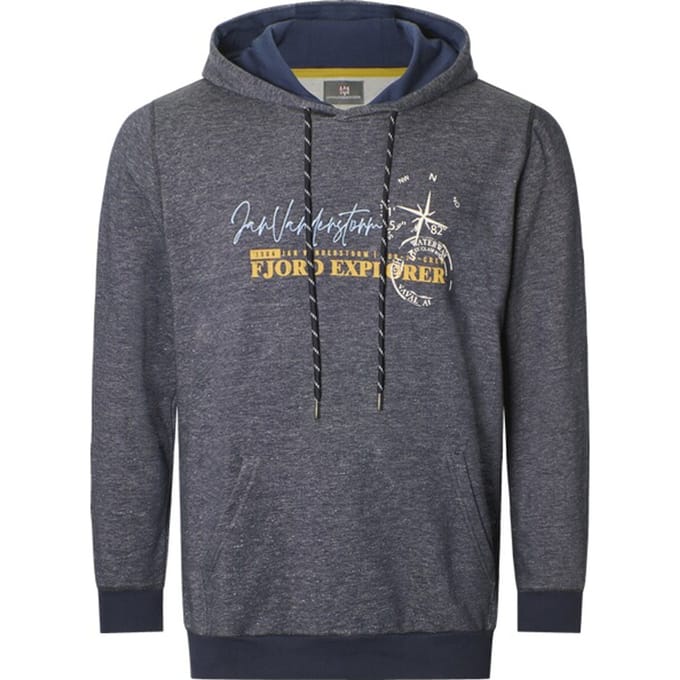 Jan Vanderstorm herren Sweatshirt - 52/54 - donkerblauw - Plus Size