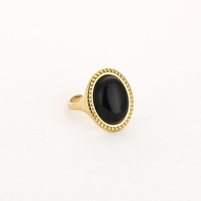 Bijoutheek Ring (Sieraad) Ovaal Groot Black