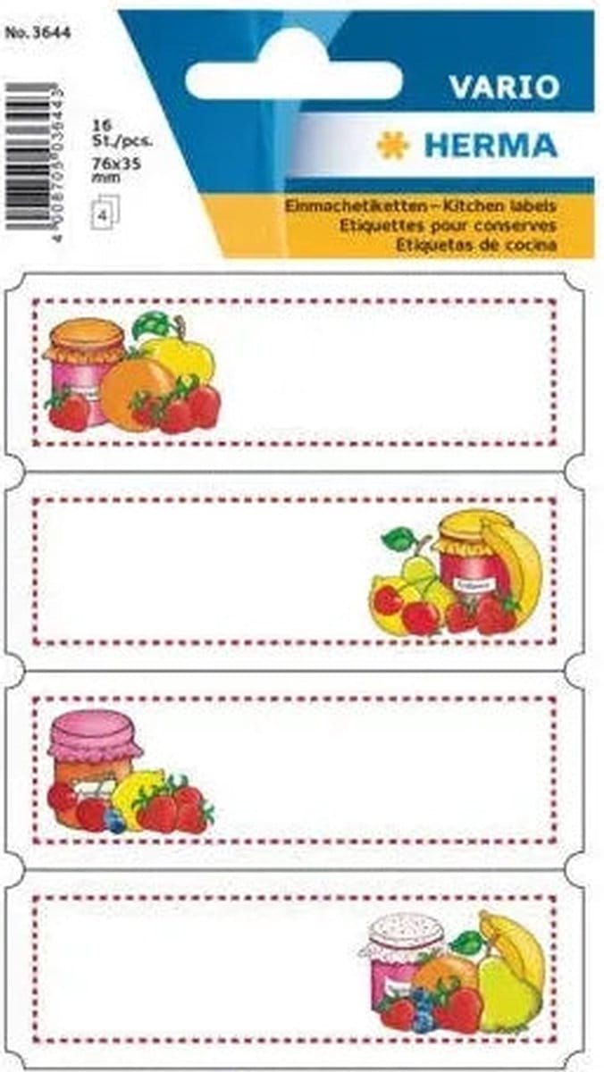 Etiket herma 3644 keuken vrucht assortiment | 10 stuks