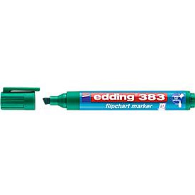 Edding 383 Flipchart Marker - Groen, 1-5 mm, Afgeschuinde Punt
