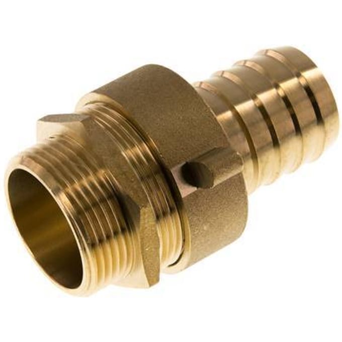 32 mm & G1-1/4'' Messing Slangpilaar Buitendraad Vlakke NBR Afdichting Vleugelmoer