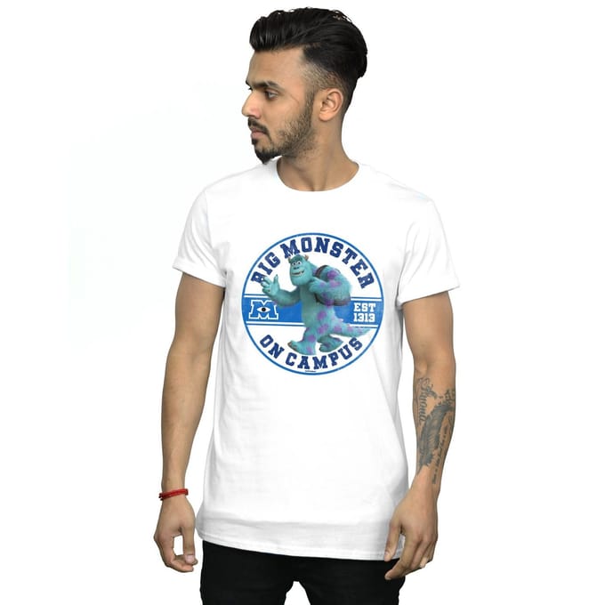 Disney Heren Monsters University Monster On Campus T-Shirt (Wit)