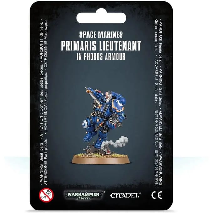 12-delig beeldje Games Workshop Warhammer 40k - Space Marine Lieutenant in Reiver Armour