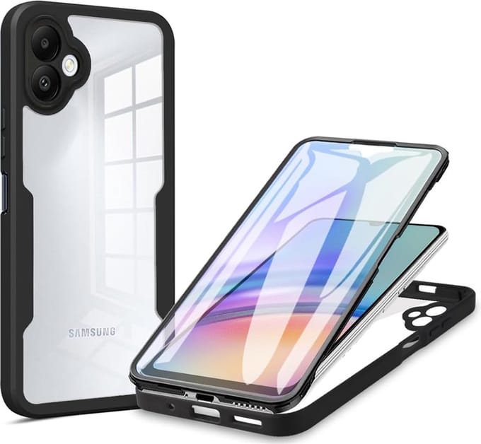 Hoesje geschikt voor Samsung Galaxy A05 - Techsuit ColorVerse 360 Case met Screenprotector - Zwart
