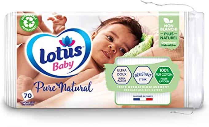 Ongebleekte Babywattenschijfjes van 100% Katoen – 70 Stuks