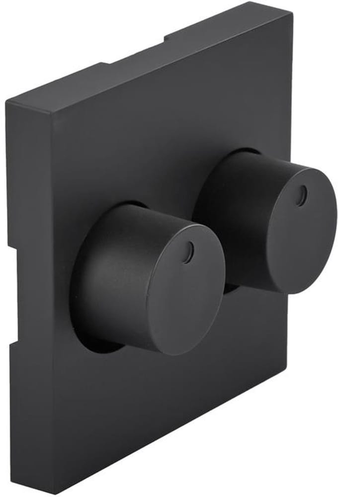 Q-Link S-Line centraalplaat voor duo dimmer zwart