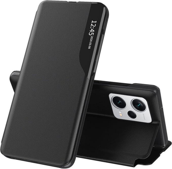 Hoesje geschikt voor Xiaomi Poco X5 Pro / Redmi Note 12 Pro - Techsuit eFold Book Case - Zwart
