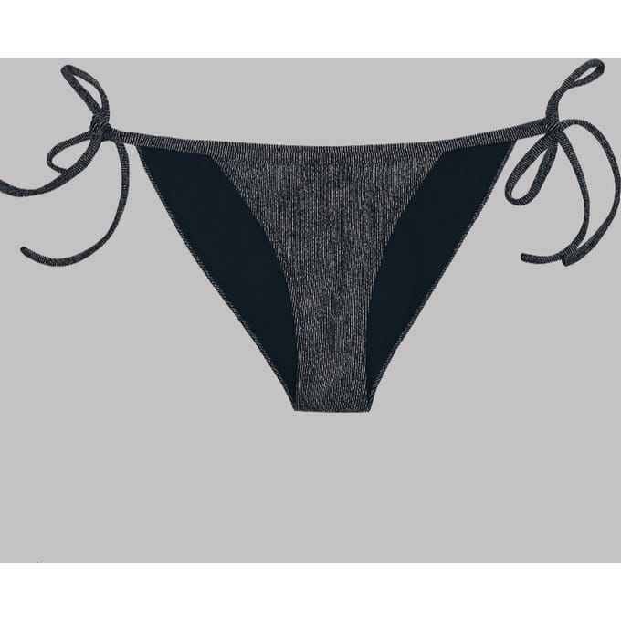 Mikuta The Black Sparkly Bikini Bottom Taglia: L | Bikini Outlet | Donna | Nero