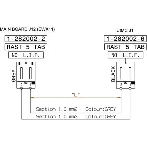 AEG kabel, omschakelaar, PCB, J12J1,1180m 8077657024