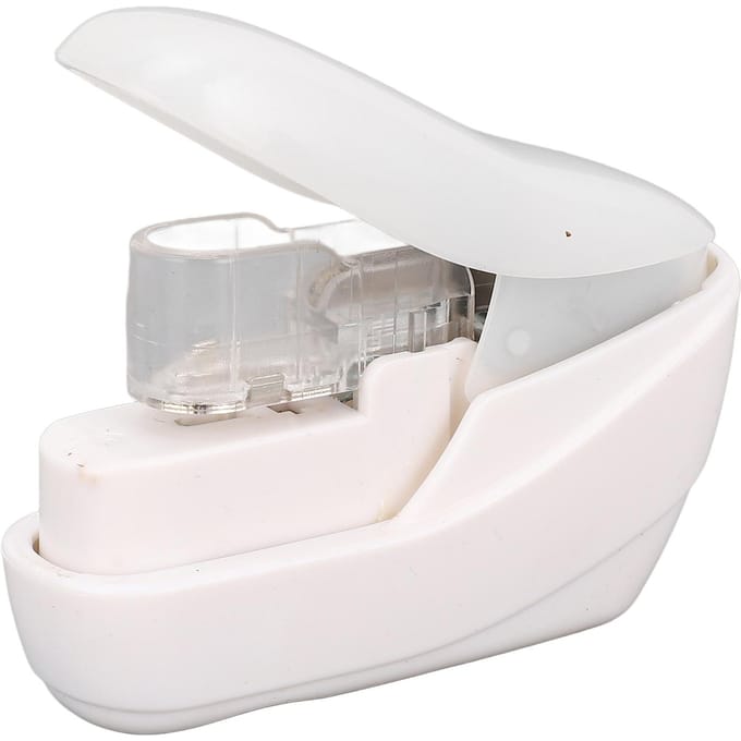 Nietloze Nietmachine 4 Blad Capaciteit Compact Draagbaar Geen Nietjes Nietmachine voor Kantoor School Thuis white