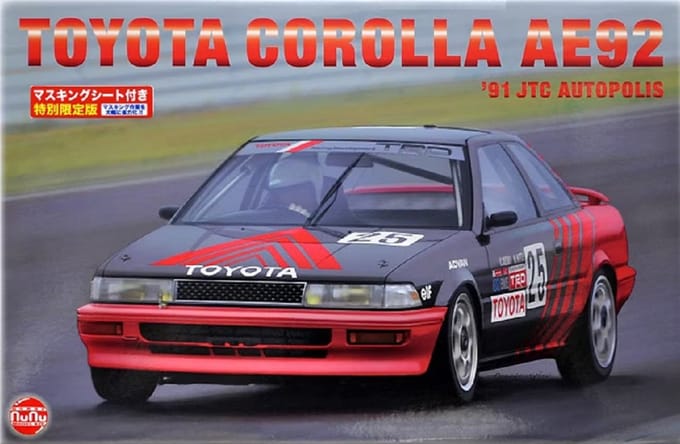 NuNu Modelbouwpakket Auto - 24025 Toyota Corolla Levin AE92 Plastic - 1:24 - Modelbouw