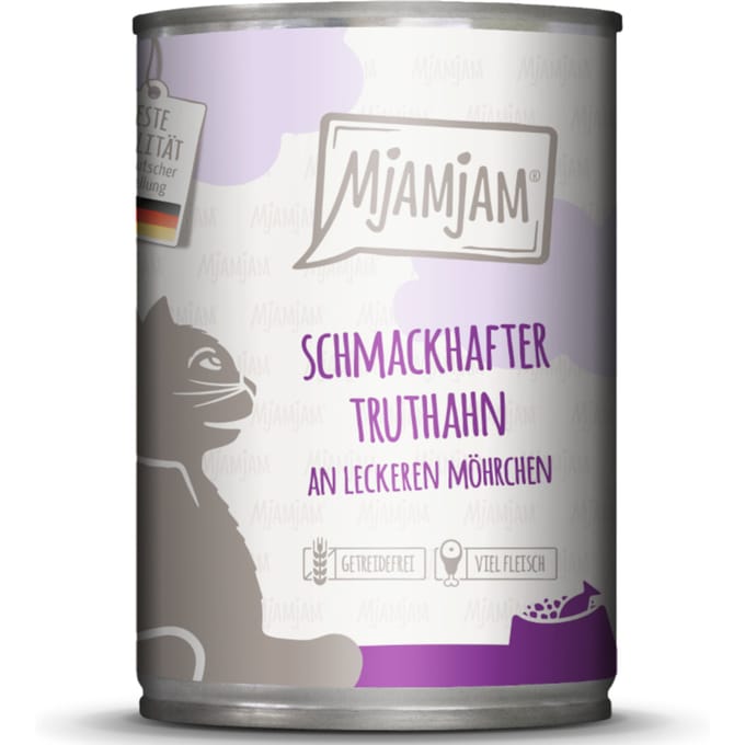 MjAMjAM Kat - Heerlijke maaltijden blik 6x400g - Kalkoen & wortelen