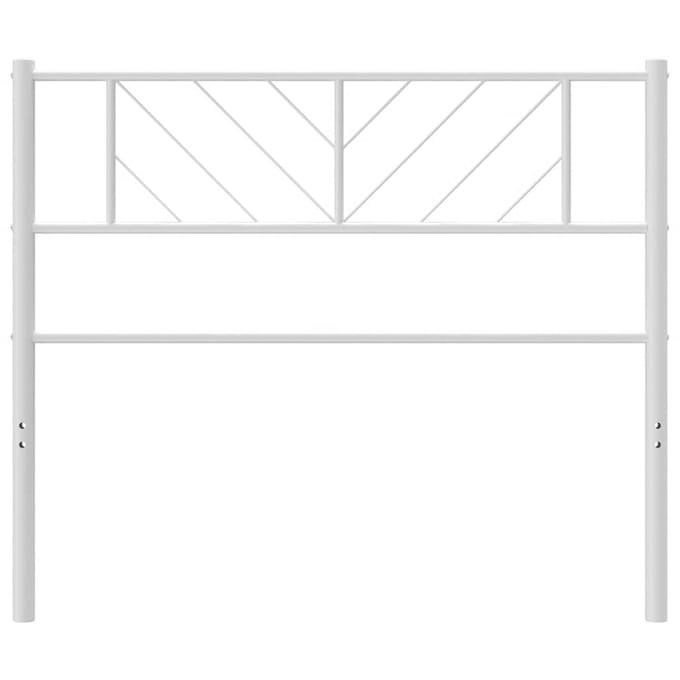 vidaXL - Vervangend - hoofdbord - 90 - cm - metaal - wit