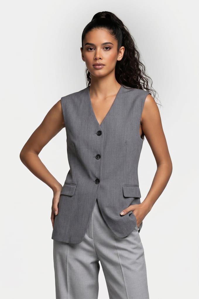 & Other Stories Louisa Vest Grey Größe: 34 | Gilets Outlet | Damen | Grau
