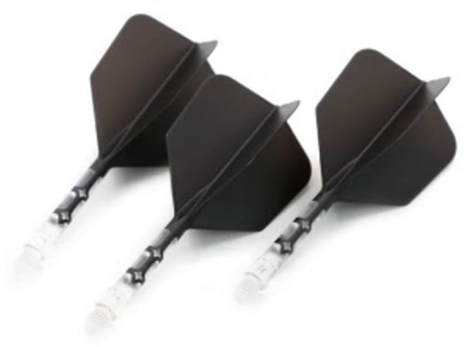 Cuesoul - ROST T19 Integrated Dart Flights - Big Wing - Black Clear