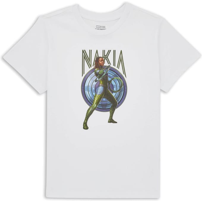 Wakanda Forever Nakia Kids' T-Shirt - White - 122/128 (7-8 jaar)