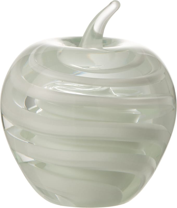 J-Line presse-papier Appel - glas - wit - large