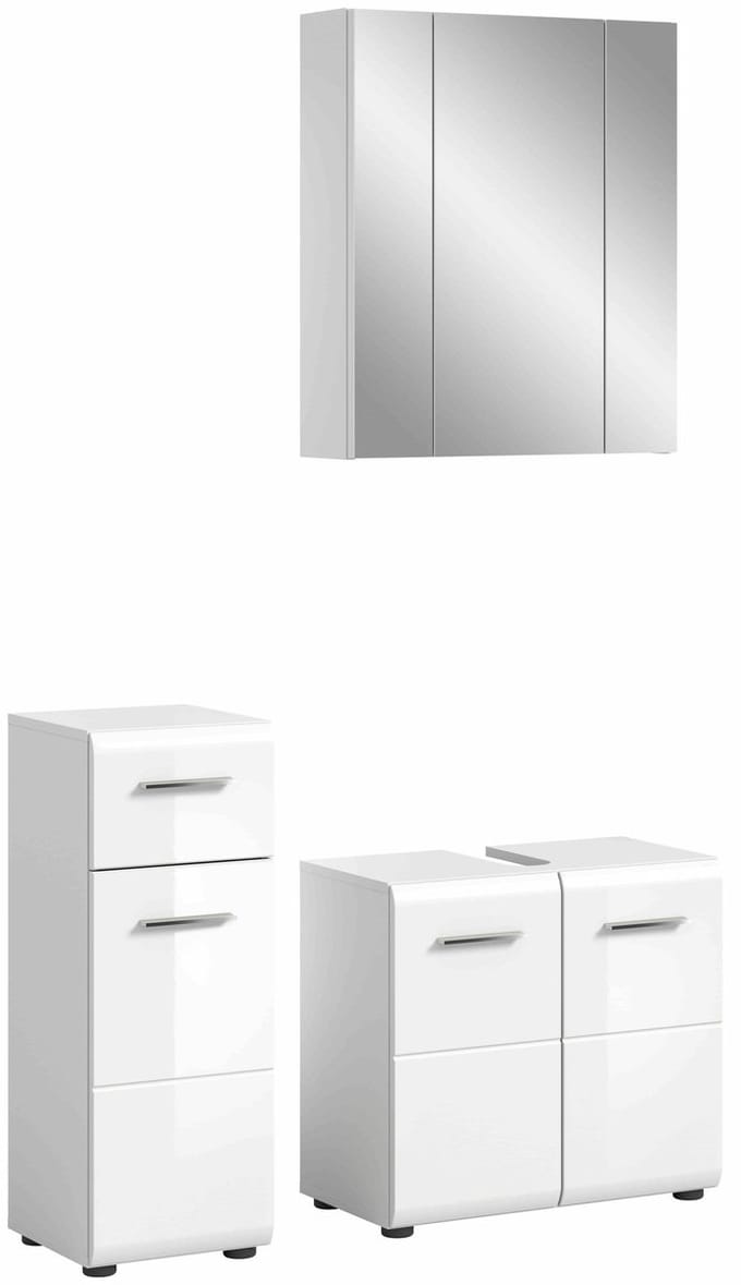 IJs badkamercombinatie wit hoogglans MDF TZ wit NB - 32x105x185cm