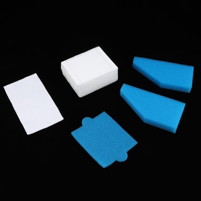 5 stuks stofzuigerschuimfiltervervangingsset geschikt voor Thomas 787241 99 filteraccessoires white