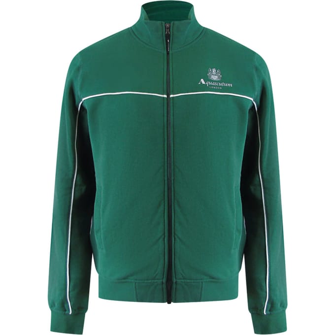 Aquascutum Active Piping Mock Neck Hunter Green Fleece