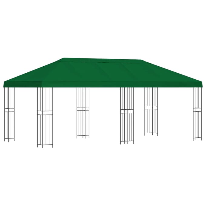 vidaXL - Tuinpaviljoen - 6 - x - 3 - m - Groen - Polyester - en - Staal - 190 - gsm