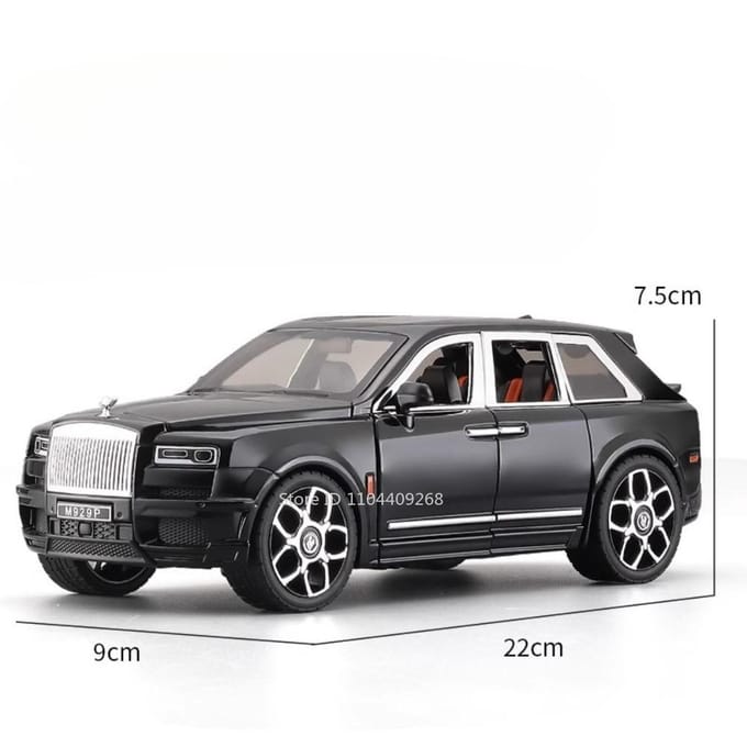 Groot formaat 1:20 Rolls Royce Cullinan Ae86 Auto Model Speelgoed Muziek Licht Pull-Back Vrijrijdende Voertuigmodellen Kinderen Volwassenen Cadeaus