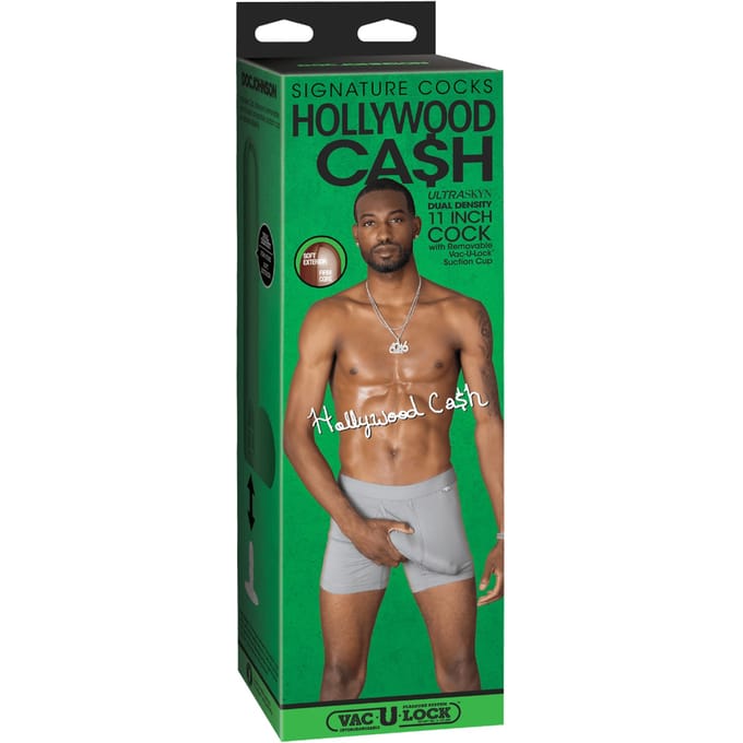 Hollywood Cash - Realistic ULTRASKYN Dildo - 11" / 29 cm - Chocolate