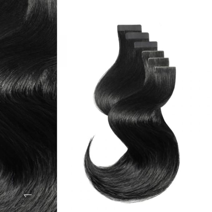 Balmain Easy Invisible Tape Human Hair - 6pcs - #1 55cm