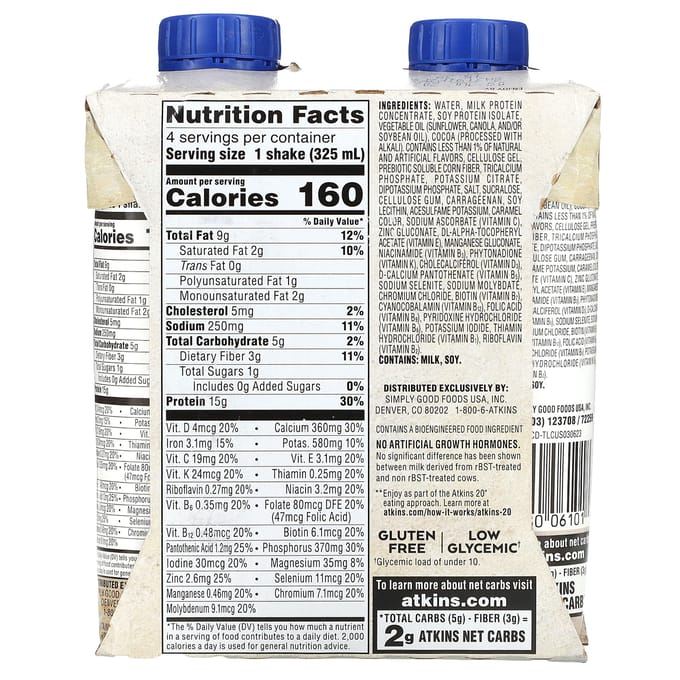 Atkins | Protein Shake | Milk Chocolate Delight | 4 Stuks | 4 x 325ml