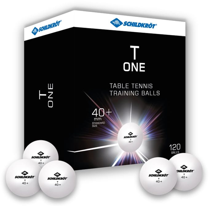 Schildkröt tafeltennisballen training Poly 40+ 120 stuks wit.