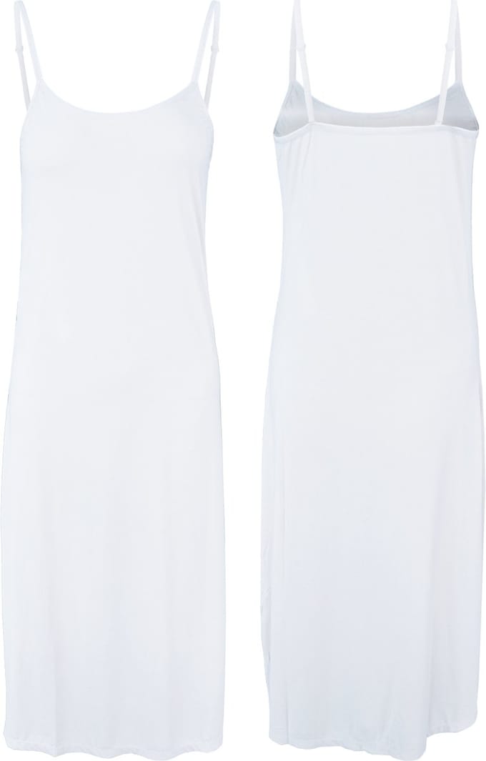 Onderjurk - Wit - Maat S/M - Lang (Lengte 112CM)
