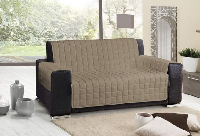 Giuliana plaid voor 2-zits, eenkleurig, effen
