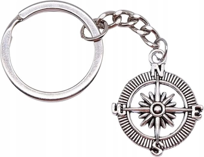 New Age Devi - Kompas Sleutelhanger - Voor een Stijlvolle en Handige Accessoire op Reis