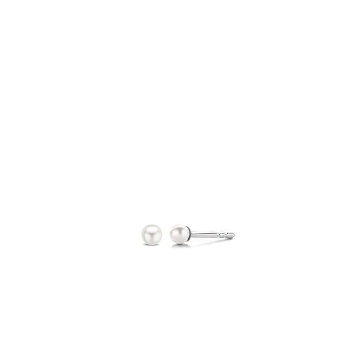 TI SENTO Dames Oorbellen - 925 zilver - Wit parel - 7841PW