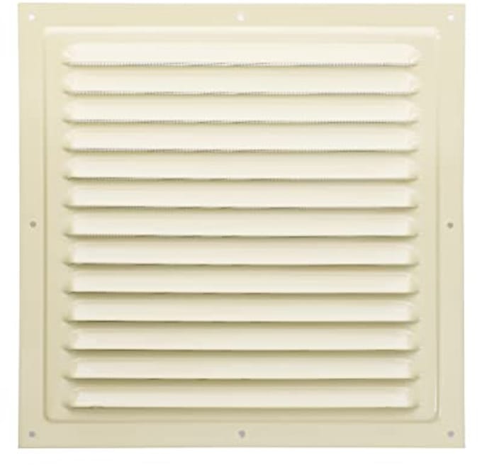 Metalen Ventilatierooster 25 x 25 cm - Beige